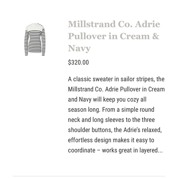 (Retail $320) M Millstrand Co “Adrie” Pullover Striped Sweater - Picture 12 of 12
